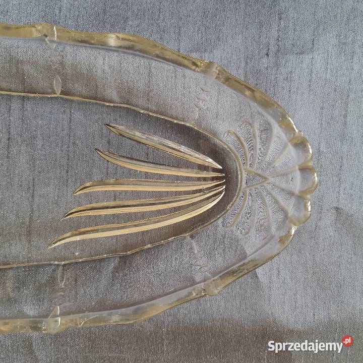 Szklany półmisek z okresu PRLu mazowieckie Warszawa