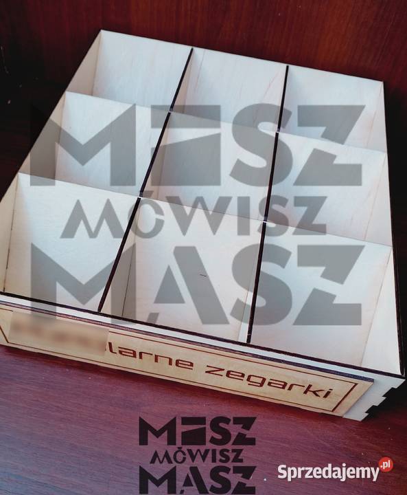 Szkatułkaorganizer na zegarki 3x3 grawer dowolny wielkopolskie