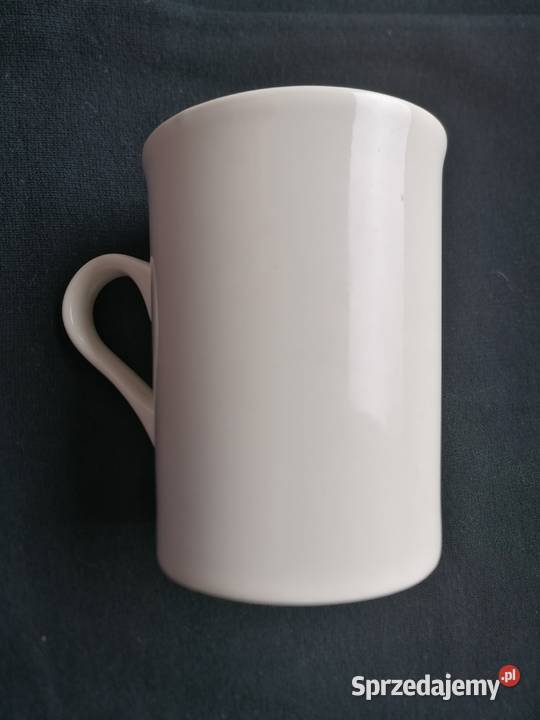Kubekgarnuszek ceramiczny z uchem i jednym beżowy Łódź sprzedam