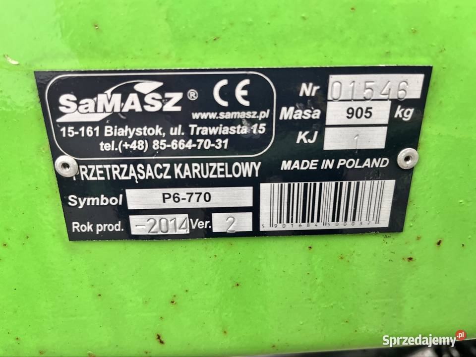 Przetrząsarka karuzelowa Samasz nie lely kuhn Limanowa