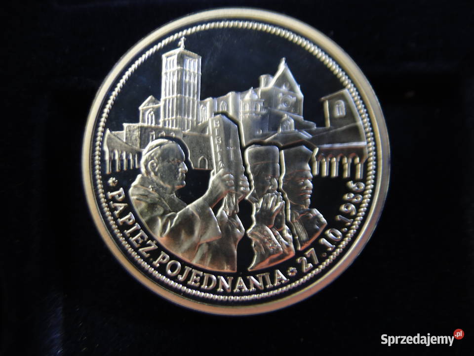 6 srebrnych monet Jan Paweł II w drewnianym etui mazowieckie Warszawa