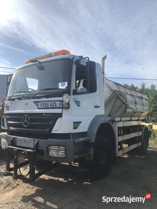 Mercedes Axor 1823 piaskarka solarka econ pług manualna