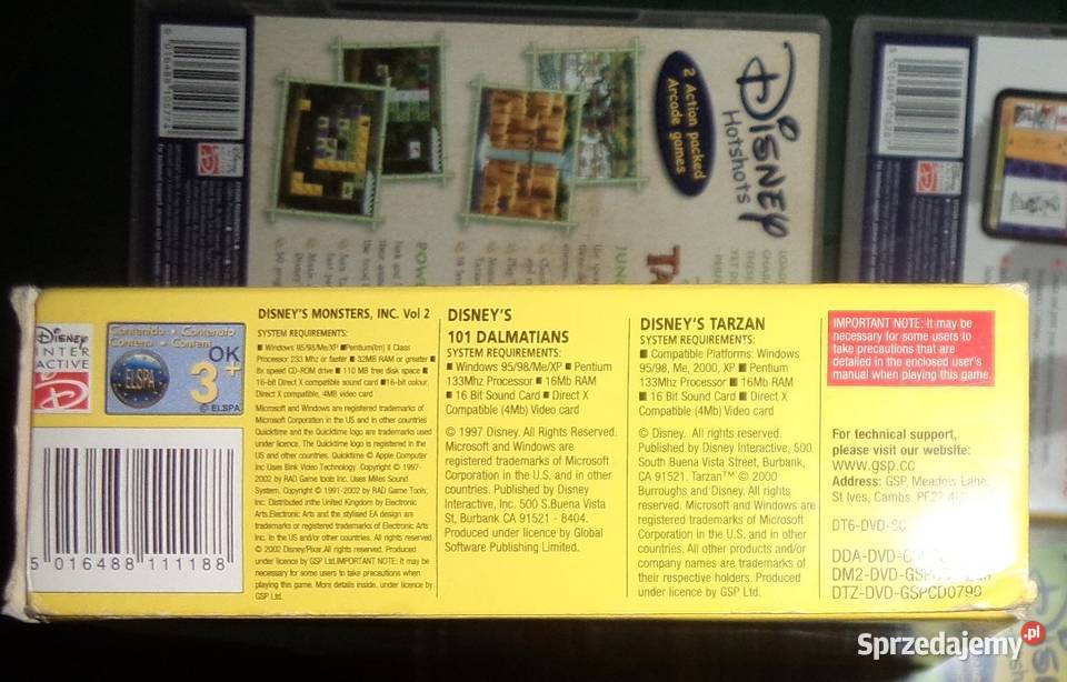 Disney 3 in 1 angielsku gra na Windows XP dla dzieci Rzeszów