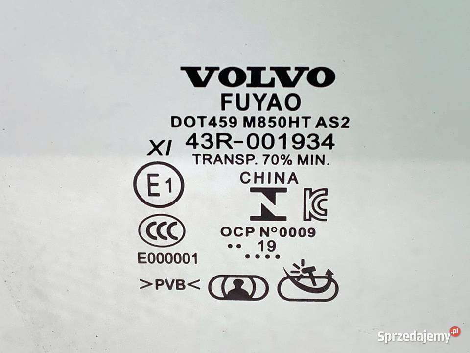 SZYBA PRAWY PRZÓD PODWÓJNA VOLVO S90 II Motoryzacja