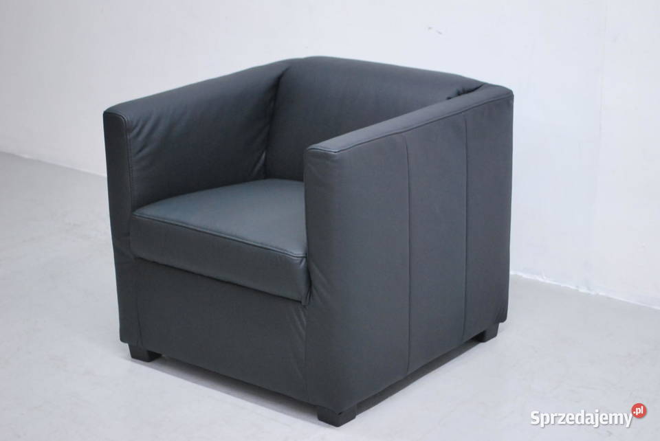RZL WYGODNY FOTEL skóra naturalna czarna 74cm Poznań