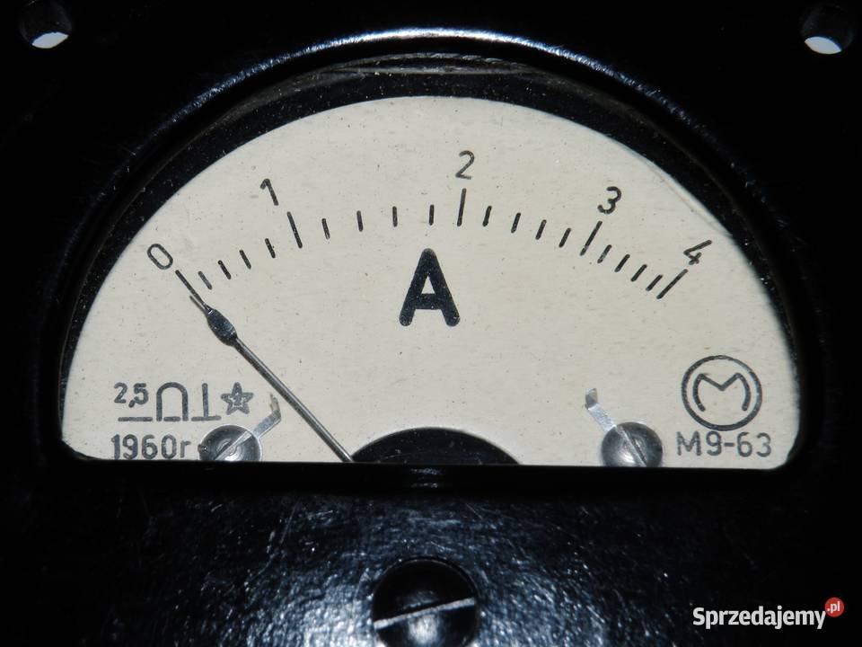 Polski amperomierz tablicowy z 1960 roku Lumel Bydgoszcz