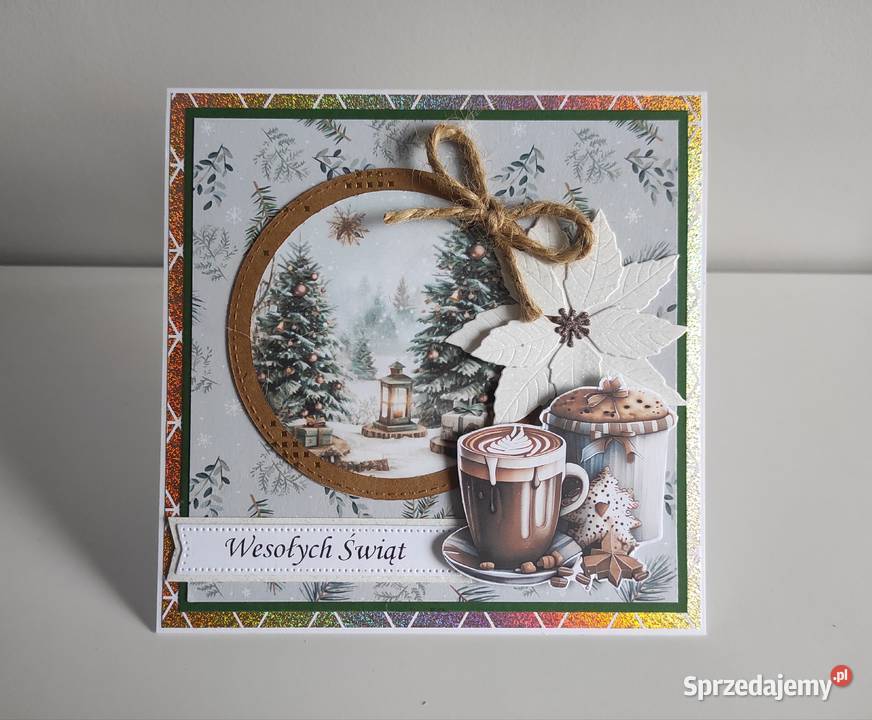 Kartka bożonarodzeniowa handmade gwiazda Łódź