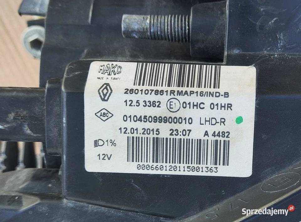 RENAULT CLIO IV BI XENON LAMPA PRZÓD