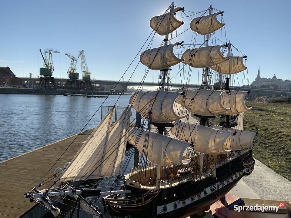 Drewniana Replika statku USS Constitution 108 Dekoracje i ozdoby Warszawa