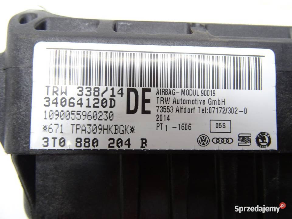 PODUSZKA POWIETRZNA AIRBAG PASAŻERA 3T0880204B