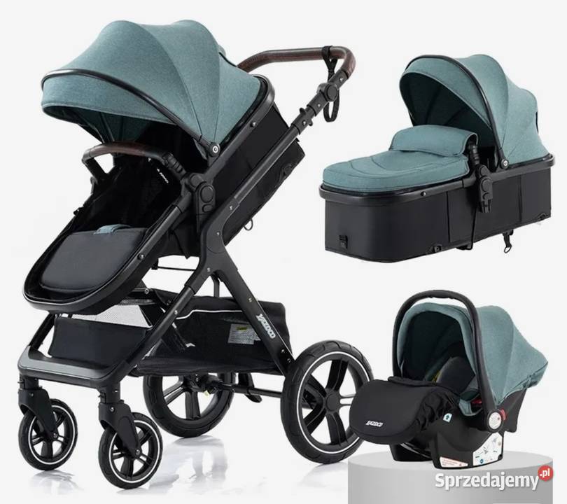 Wózek dziecięcy wielofunkcyjny 3w1 składany Okonek