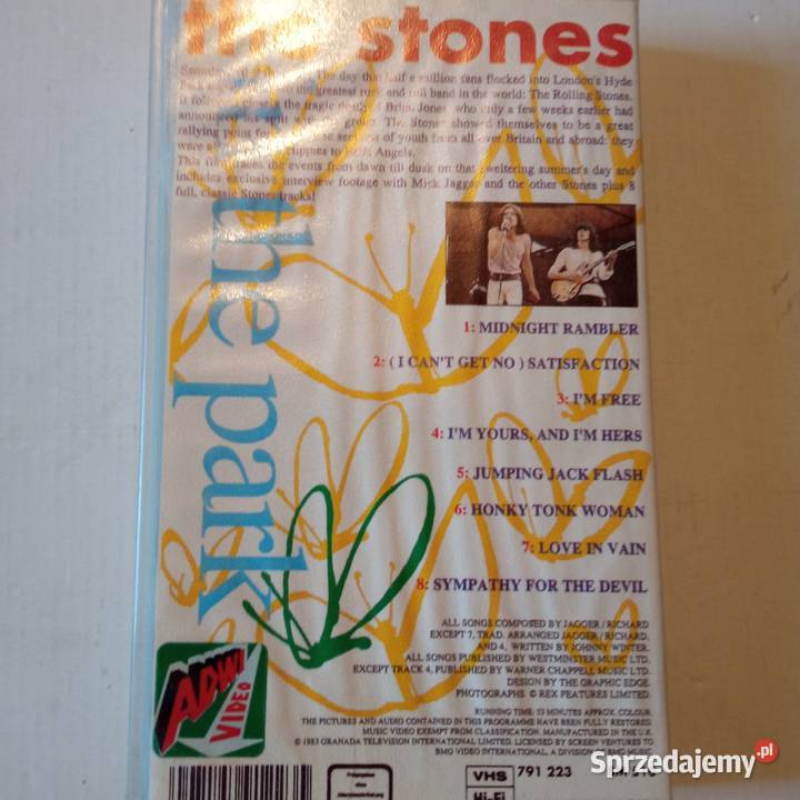 Rolling Stones The stones in the park Kaseta VHS Gliwice
