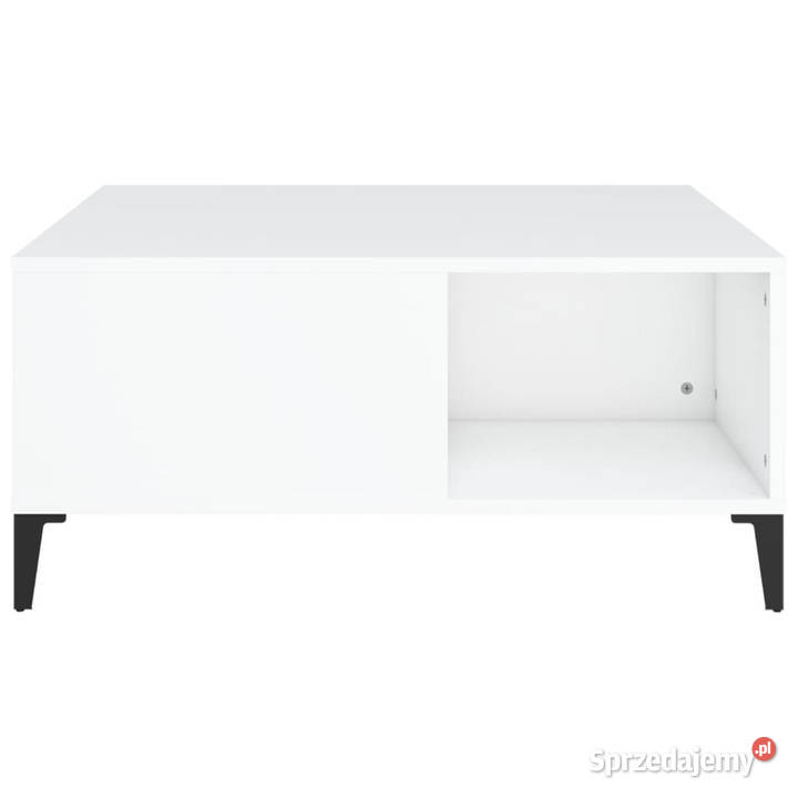 Stolik kawowy biały 80x80x365 materiał Warszawa