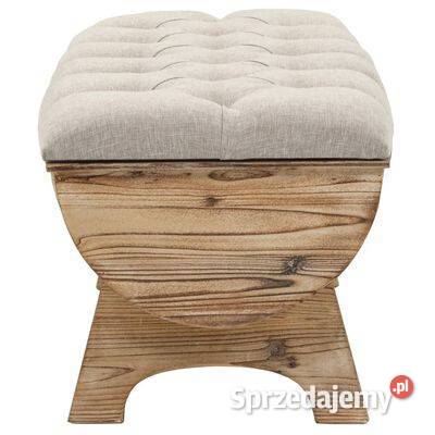 vidaXL Ławka ze schowkiem lite drewno i tkanina Warszawa