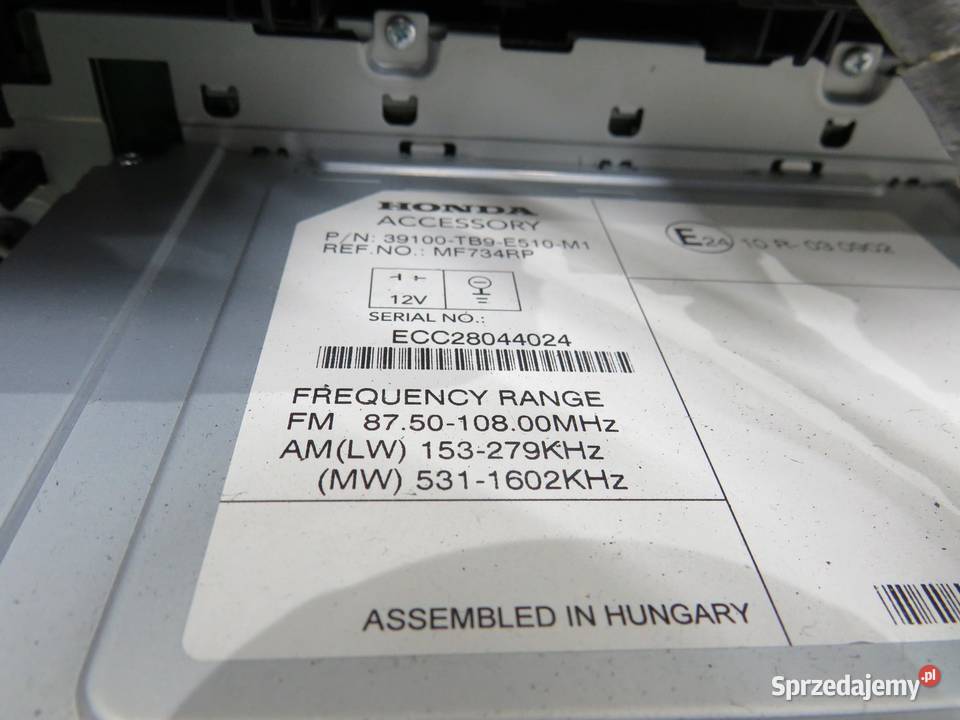 RADIO CIVIC IX 39100TB9E510M1