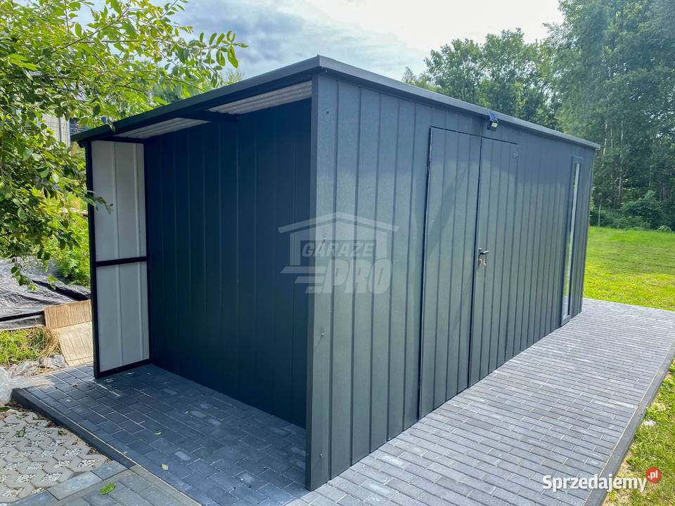 Schowek domek ogrodowy 5x25m wiata 05m brama Jarocin