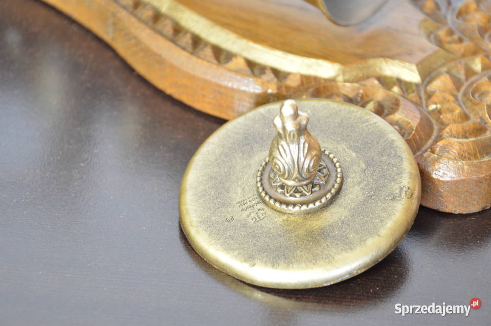 cynowy MŁYNEK wiszący do kawy bstary sygnowany Jastrzębie-Zdrój