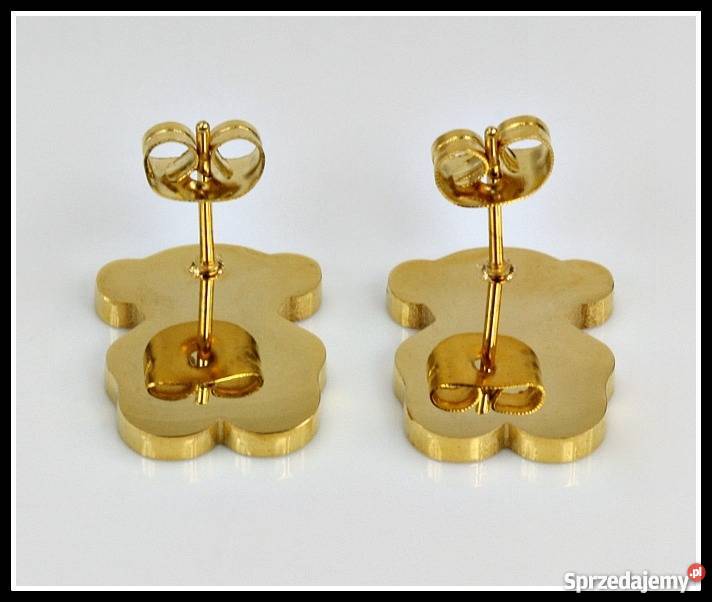 Złote Kolczyki Kolorowy Misiu Nowość Tous Miś