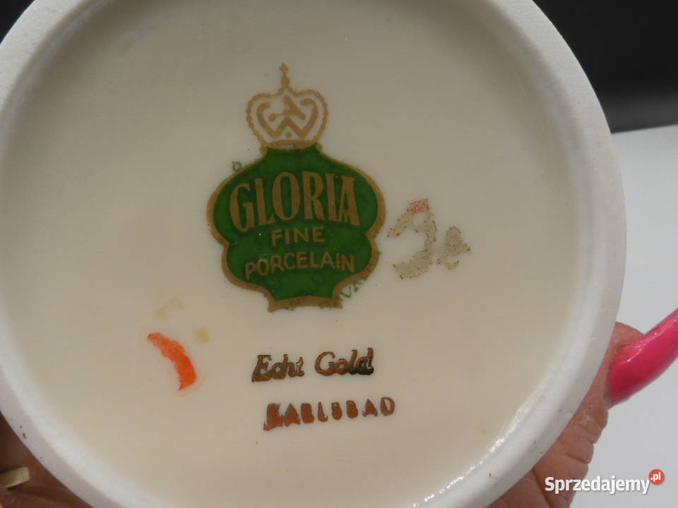 Wazon Gloria Fine Porcelain Carlsbad Echt Gold Raszków