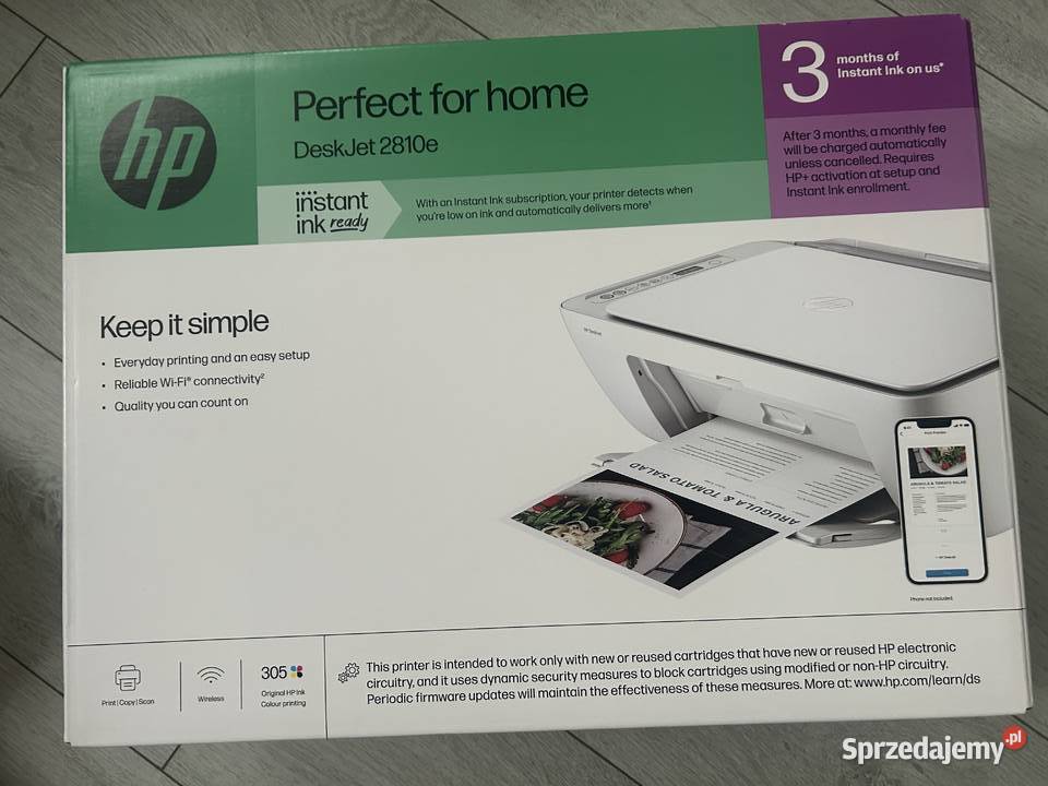 Drukarka DeskJet 2810e wielofunkcyjna Druk w kolorze Gliwice