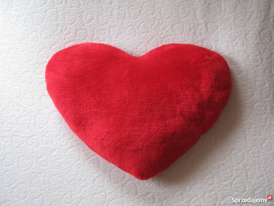 Poduszka serce na Walentynki pluszowa Tkanina