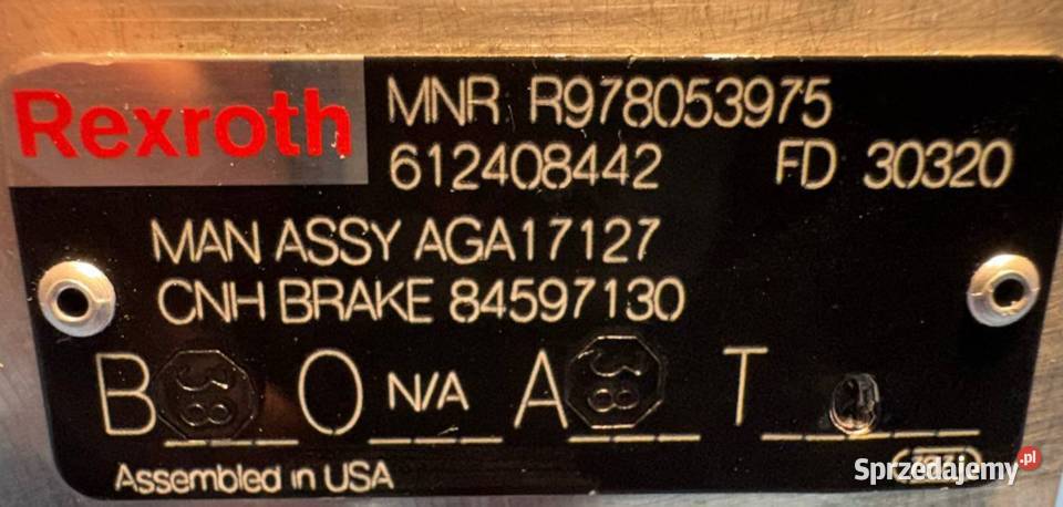 Rexroth R978053975 CNH 84597130 Zawór wielkopolskie Poznań