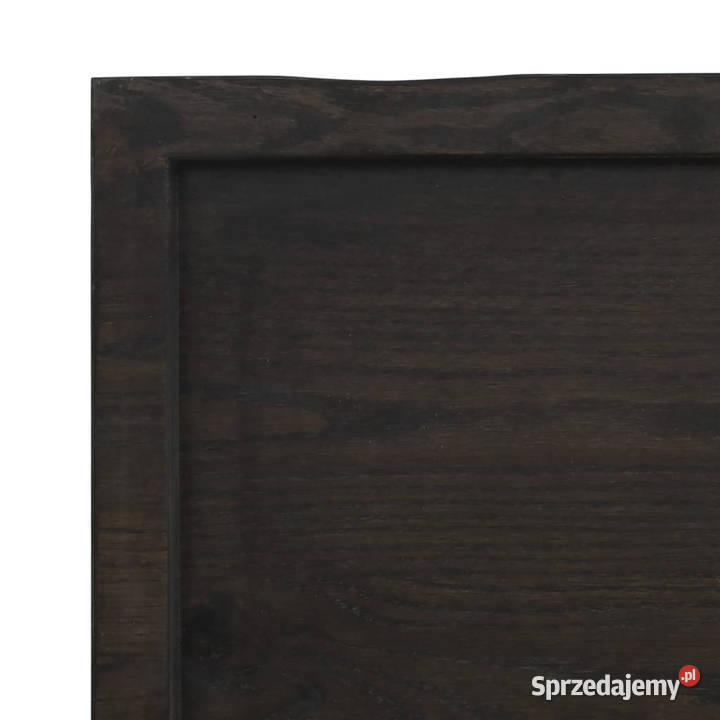 Blat stołu ciemnobrązowy 60x40x24 lite drewno