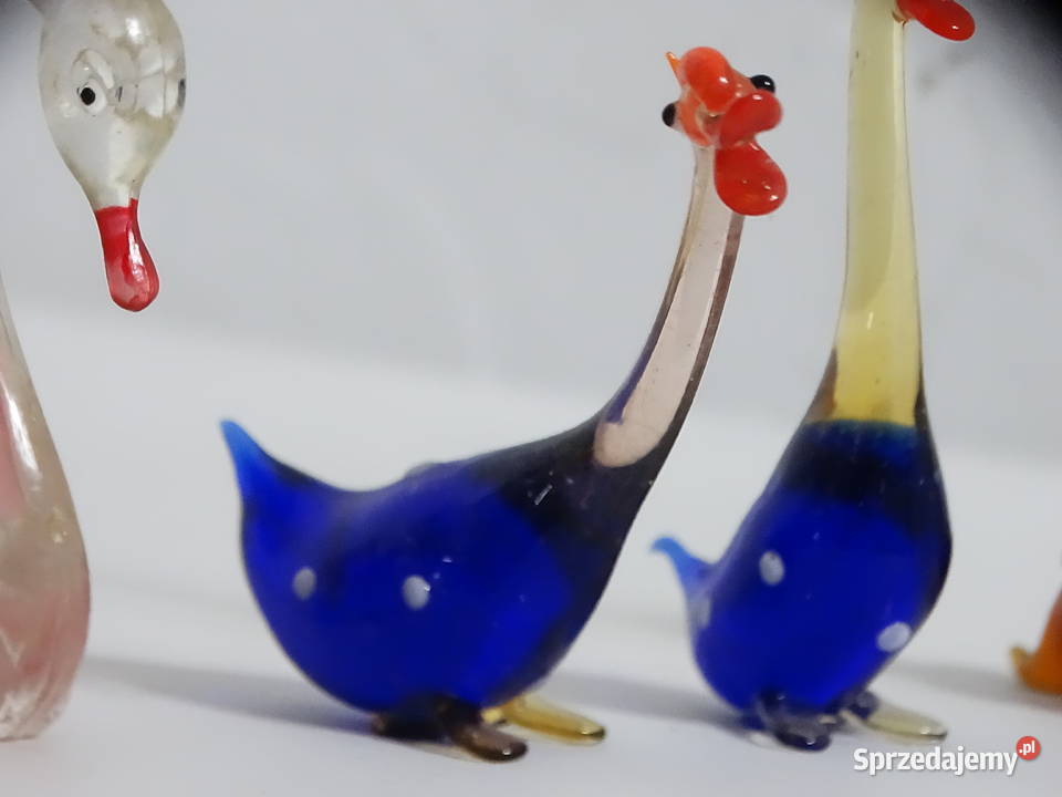 Kolekcja szklanych figurek rękodzieło Biłgoraj sprzedam