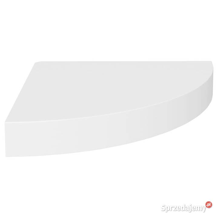 Narożne półki ścienne 2 białe 25x25x38 MDF Warszawa