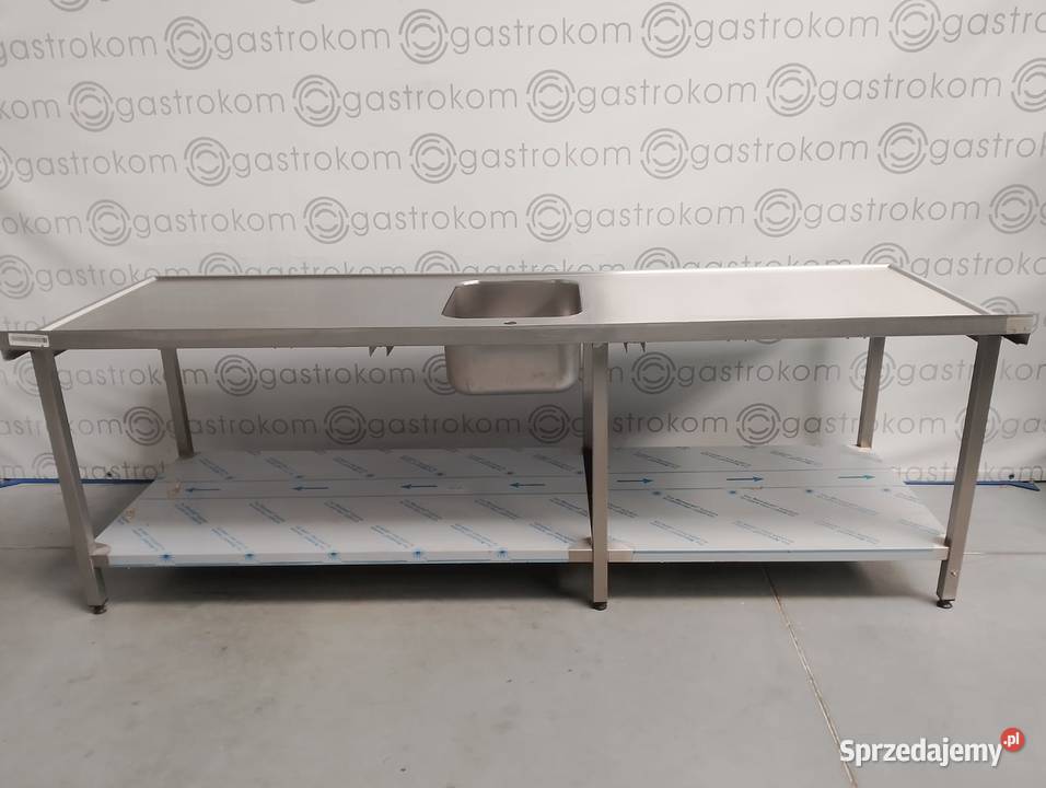Stół ze zlewem i półką 2525x865x850 6 nóg Wrocław