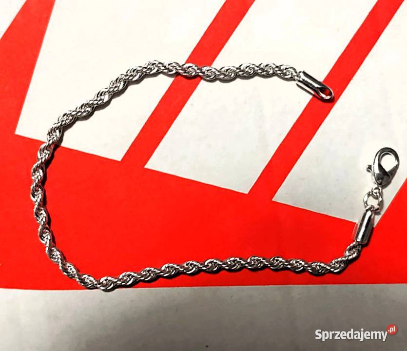 Przepiękna Srebrzysta Opalizująca Bransoletka