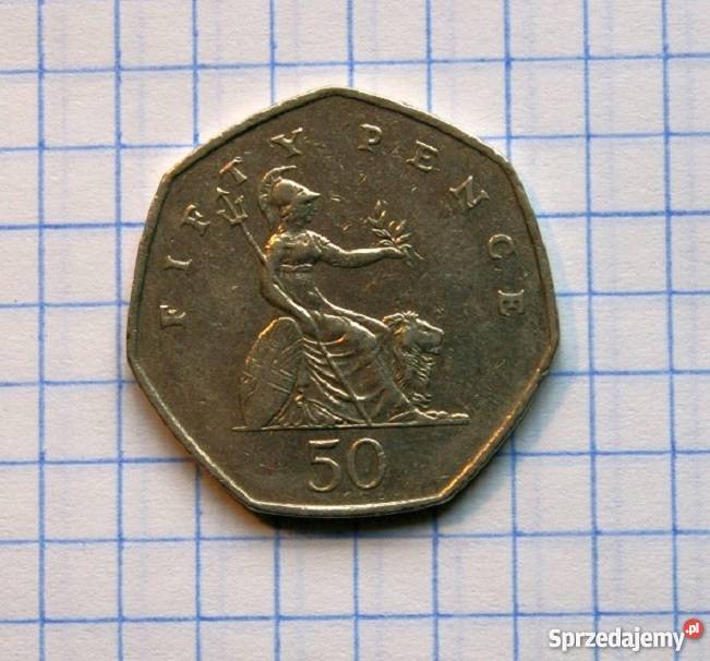50 PENSÓW FIFTY PENCE 1997 WIELKA BRYTANIA lubelskie Piszczac