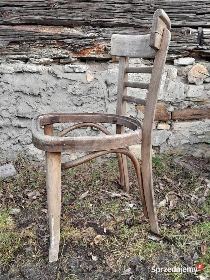 Stare krzesło PRL do renowacji zabytek retro śląskie Dąbrowa Górnicza