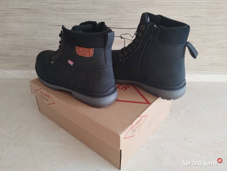 NOWE Buty męskie ocieplane sznurowane z zamkiem inna