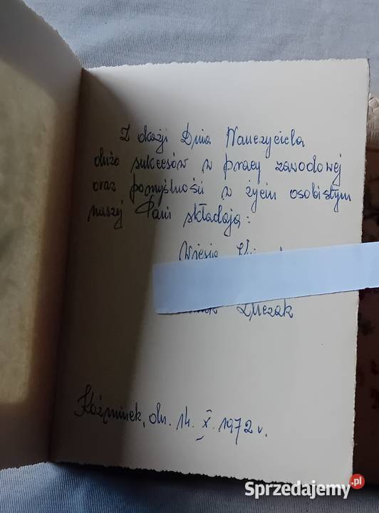 Dwie składane pocztówki z ręcznie wyszywanym Koźminek sprzedam