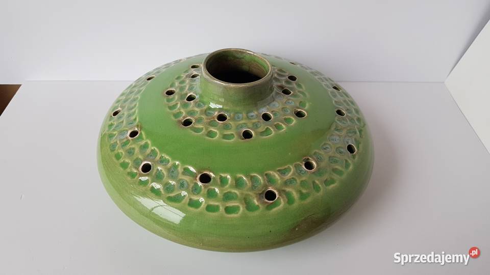 Fajansowa ikebana wazon Ogródek Włocławek fajans śląskie Dąbrowa Górnicza