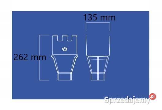 Krop lej spustowy kwadrat 13580x80 mm czarny Rynny i spusty Białystok