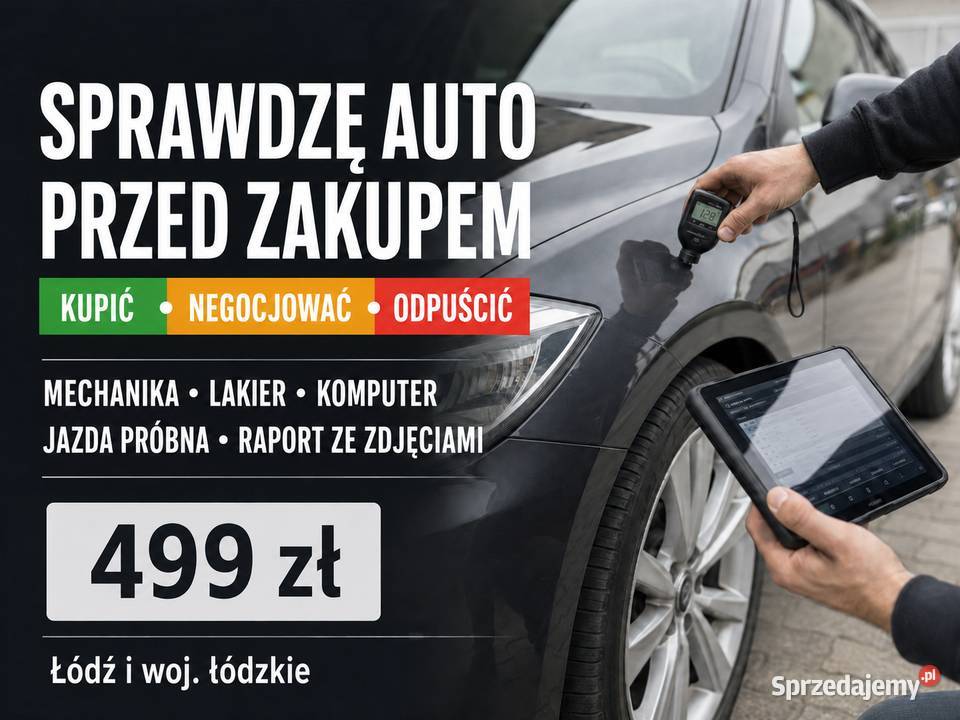Sprawdzenie auta przed zakupem – Łódź, pomiar lakieru, komputer
