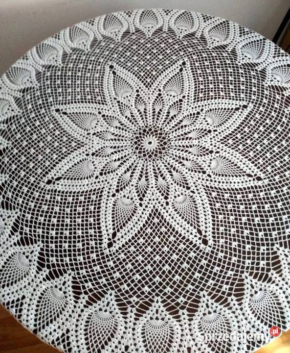 Niezwykły obrus szydełkowy handmade Biały 200 Warszawa