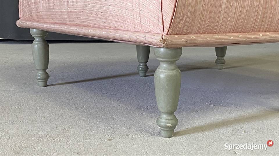 Podnóżek pufa na toczonych nogach vintage zachodniopomorskie Budno