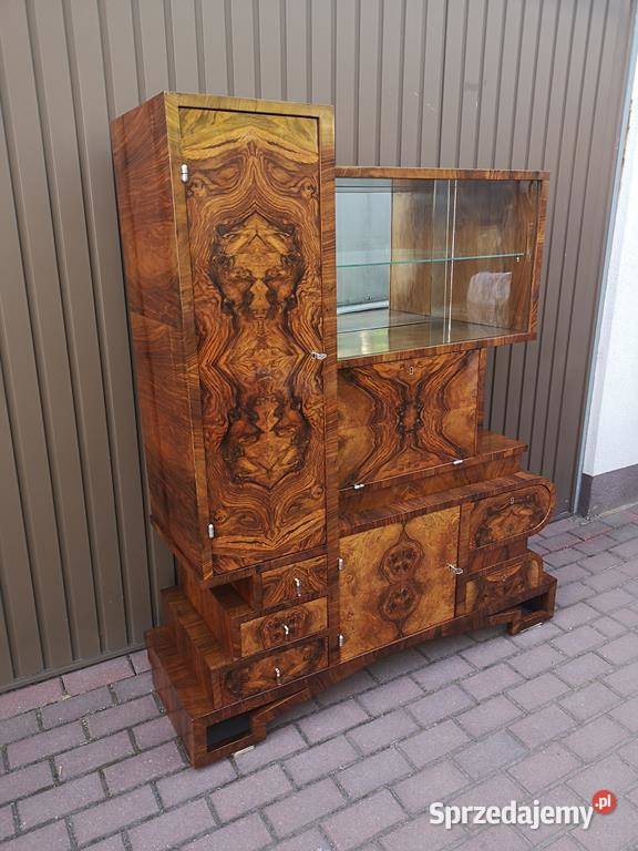Witryna Barek ARTDECO Unikat Politura Orzech Meble Swarzędz