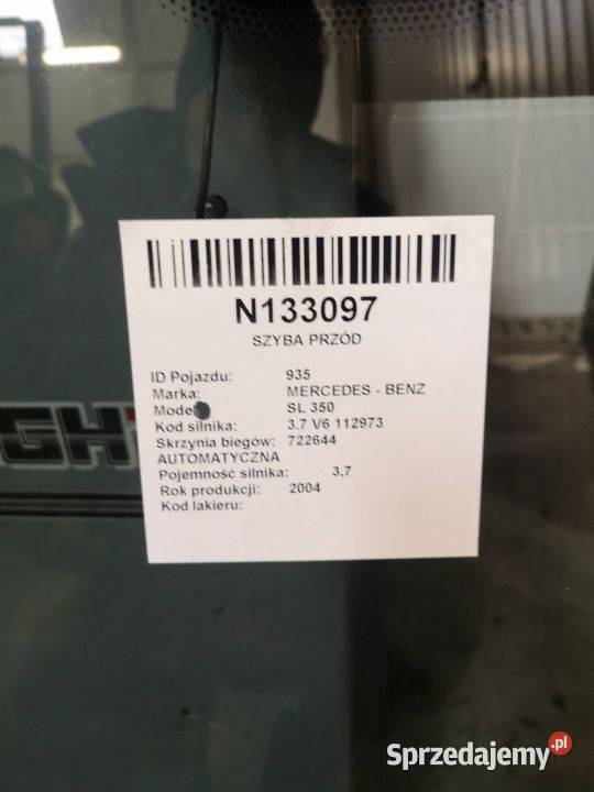 SZYBA PRZÓD CZOLOWA MERCEDES SL 350 ORYGINALNA