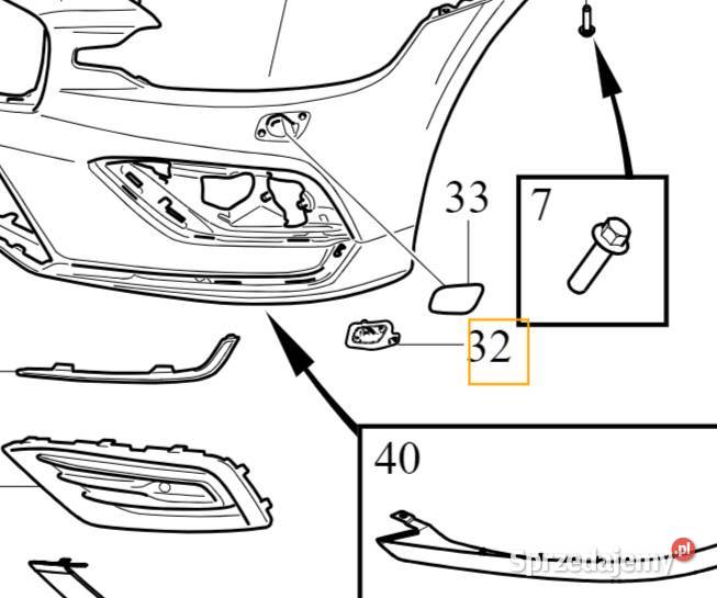 VOLVO S60 III V60 II prawy wspornik spryskiwacza dolnośląskie Bielany Wrocławskie