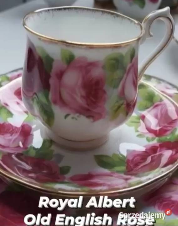 ROYAL ALBERTOLD ENGLISH ROSEkolekcjonerskie Duo Porcelana i szkło