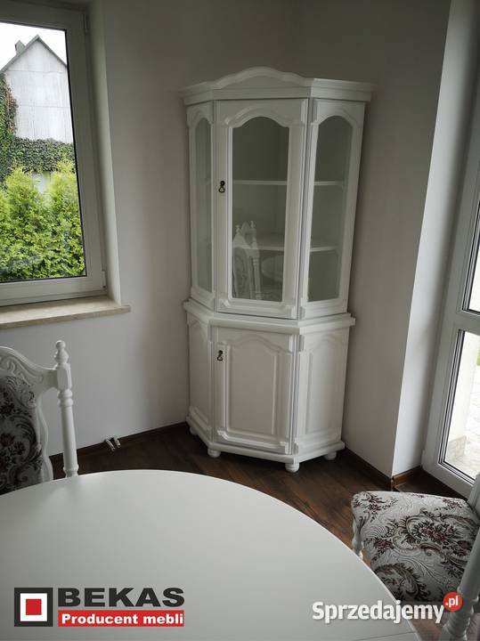 Witryna Narożnik Ludwik 70 Waniliowy ECRU Dąb 205cm