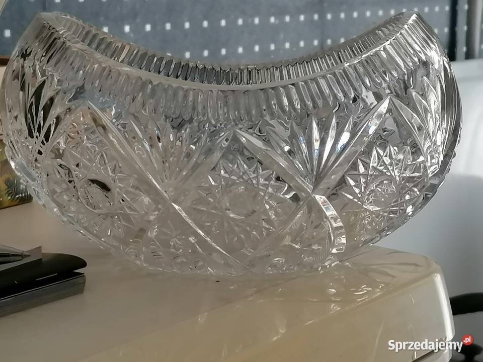 Półmisek kryształowy z lat 6070 Wyposażenie wnętrz Kraków