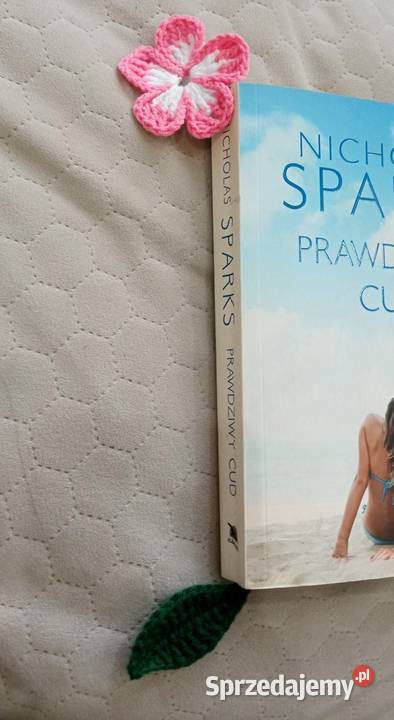 Kwiatek na szydełku zakładka do książki Łask sprzedam