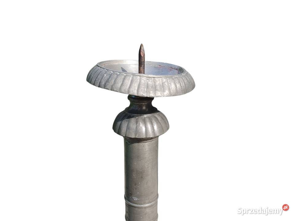 Stary duży świecznik XVIII XIX wiek aluminium sprzedam