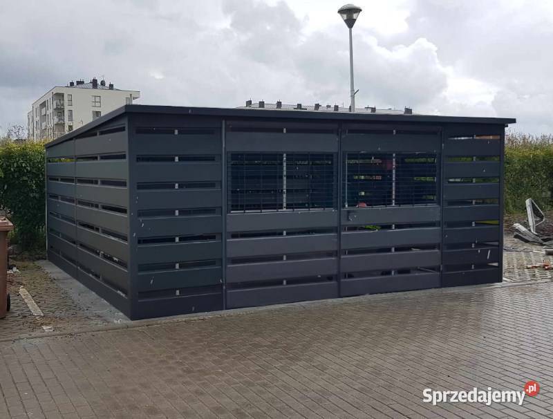 Wiata śmietnikowa 5x4 5x5 5x3 schowek blaszany Warszawa
