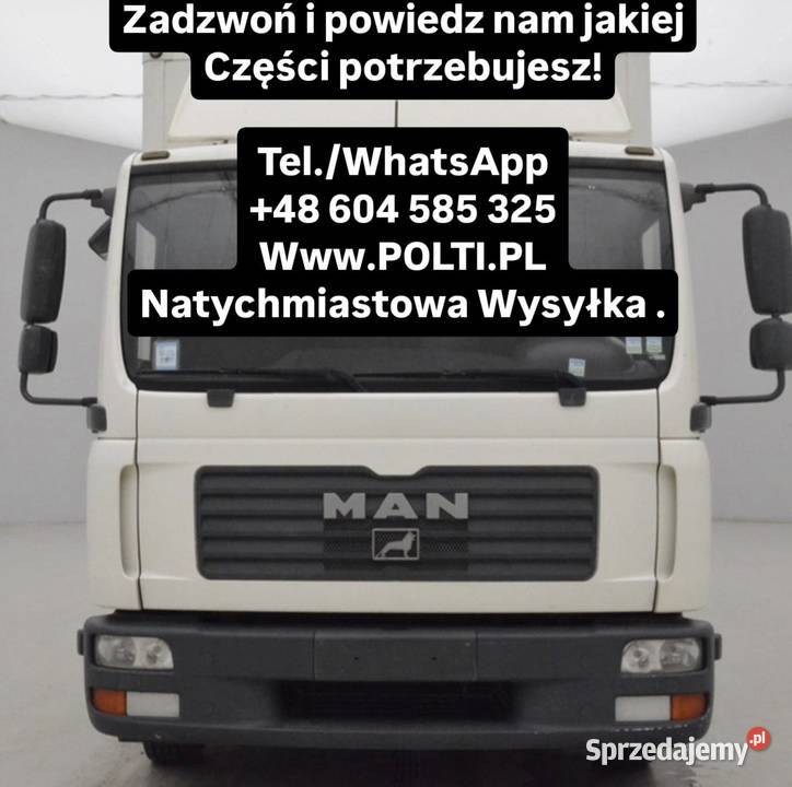 Man Tgl 8180 12210 Wszystkie części odbiór 7 dni ciężarowe opolskie Rzędowice sprzedam